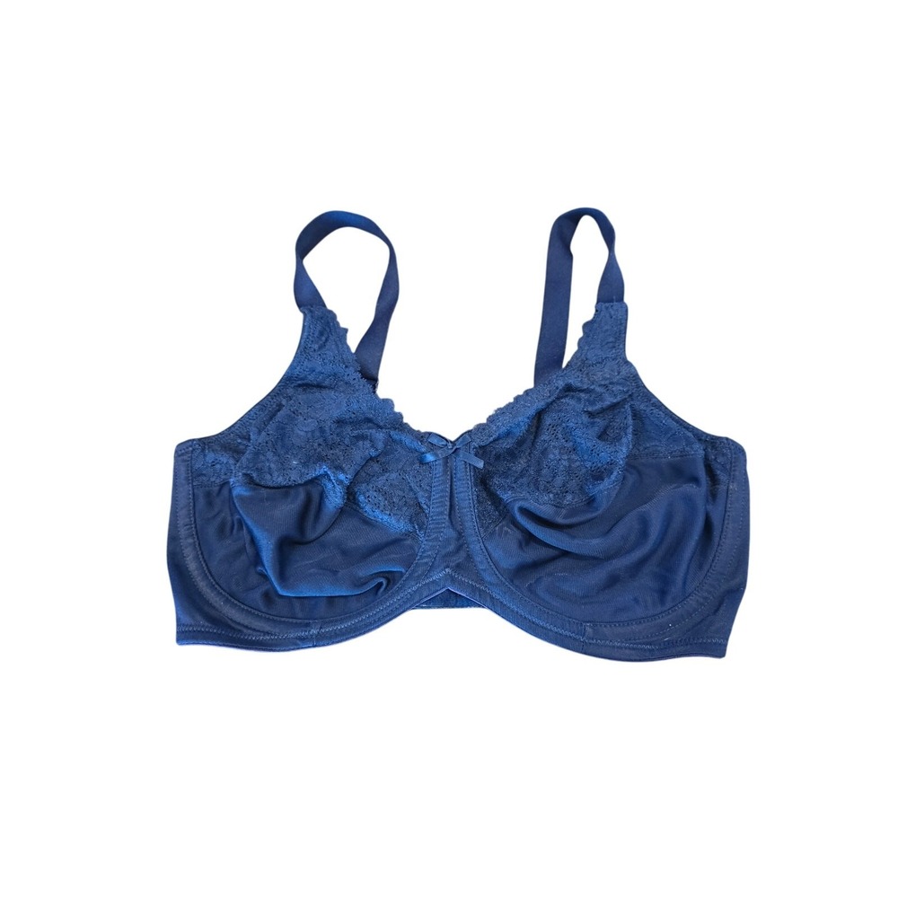 Lilyette Bra 36DD Womens Blue Underwired Not Lined Adjustable Straps